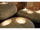 Βάση από Φυσική Πέτρα για ρεσώ Riverstone Candle